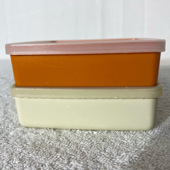 Vintage Tupperware Sandwich Keepers Stackable Square Away Containers W Lids - Picture 3 of 12